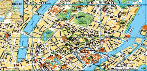 Copenhagen Tourist Map